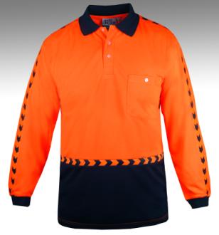 long sleeve safet polo shirt